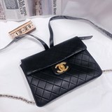 2023chanel 香奈兒小香風菱格真皮雙肩包女大容量2023新款網紅潮書包英