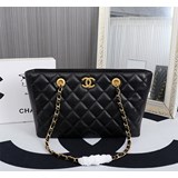 2023chanel 高品質，實拍圖購物袋柔軟小牛皮購物包，袋口有拉鍊，無論什麼