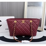 2023chanel 高品質，實拍圖購物袋柔軟小牛皮購物包，袋口有拉鍊，無論什麼