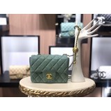 2023chanel （原版）新顔色淺綠色  現貨 chane口蓋包