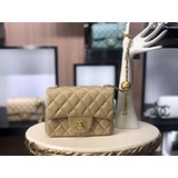 2023chanel（原版）新顔色杏色   小号 現貨 chane口蓋包