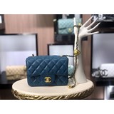 2023chanel（原版）新顔色孔雀蘭色    小号 現貨 chane口蓋包