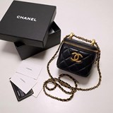 2023 chanel秋冬新品 化妝小盒子 小型收納盒 原版五金 小羊皮 出街打