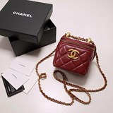 2023 chanel秋冬新品 化妝小盒子 小型收納盒 原版五金 小羊皮 出街打