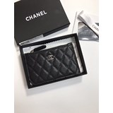 2023 chanel香奈兒專櫃款魚子醬牛皮卡包可放零錢 銀行卡 鑰匙 ，裡外全
