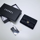 2023chanel香奈兒專櫃款原版魚子醬牛皮中款錢包裡外全皮 專櫃款式 做工細