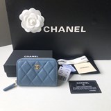 2023Chanel 升級版CHANEL     小拉鍊菱格零錢包到貨！細節美到