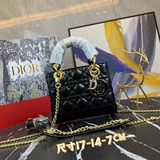  Dior【原版皮高品質 琺琅三格羊皮 （專櫃新Logo ） “原版K金
