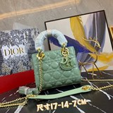  Dior【原版皮高品質 琺琅三格羊皮 （專櫃新Logo ） “原版K金