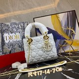  Dior【原版皮高品質 琺琅三格羊皮 （專櫃新Logo ） “原版K金