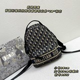 升級版刺繡背包Dior  早春新款Oblique 帆布和黑色粒面觸感小牛