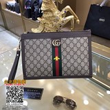 新款gucci古奇 最新爆款男士手包，高端品質面料配進口層頭皮  皮紋清
