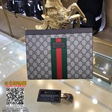 新款gucci古奇 最新爆款男士手包，高端品質面料配進口層頭皮  皮紋清