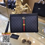 新款gucci古奇 最新爆款男士手包，高端品質面料配進口層頭皮  皮紋清