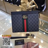 新款gucci古奇 最新爆款男士手包，高端品質面料配進口層頭皮  皮紋清