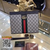 新款gucci古奇 最新爆款男士手包，高端品質面料配進口層頭皮  皮紋清
