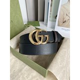 Gucci 專櫃同步雙面可用原單腰帶，進口原廠頭層牛皮，轉動扣頭五金，寬度3.8