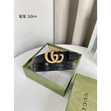 Gucci 春夏爆款，鳄魚紋頭層牛皮，經典雙G五金，簡單大方上檔次，寬度3.0c