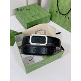 Gucci 專櫃同步原單男款腰帶，原廠定制印花皮料，樹膏磨砂底，搭配簡約方形内穿
