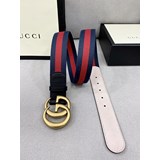 Gucci 專櫃同步原單腰帶，經典布帶小爆款，上身非常舒服，純銅複古五金，寬度4