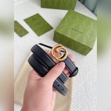 (女款)gucci女款2.0進口頭層小牛皮，荔枝皮紋腰帶采用熱壓制作，内襯原版底