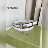 (女款)Gucci 經典爆款女款腰帶，雙面頭層牛皮，搭配複古銅扣，寬度3.0cm