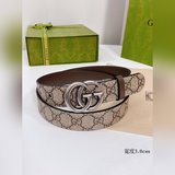 (女款)Gucci 新款原單女款腰帶，轉動精品扣頭雙面可用，正品開模定制進口原版皮底，寬