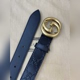 (女款)Gucci 古奇官網經典 正品規格 3.0cm原版品質頭層小牛皮壓花 進口頭層底