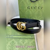 (女款)Gucci 古奇官網經典 正品規格 2.0cm原版品質頭層小牛皮搭配進口底