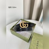 (女款)Gucci 春夏爆款，鳄魚紋頭層牛皮，經典雙G五金，簡單大方上檔次，寬度3.0c
