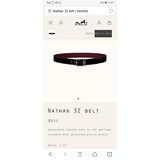  Hermes-官網同步-NATHAN 32 BELT 搭配鍍钯金屬扣 