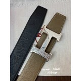  Hermes-  3.8cm 進口雙面原版皮 雙面手感柔軟 搭配精鋼五