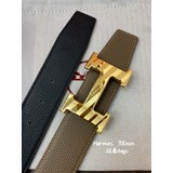  Hermes-  3.8cm 進口雙面原版皮 雙面手感柔軟 搭配精鋼五