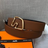  Hermes-  3.8cm 進口雙面原版皮 雙面手感柔軟 搭配精鋼五