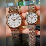 (女款)【LONGINES】最新情侶款原裝進口石英機316L精鋼表殼 礦物質超強玻璃鏡面