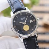 (男款)浪琴-LONGINES新品男士腕表搭載全自動機械，礦物質耐磨鏡面316L精鋼表殼