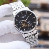 (男款)浪琴-LONGINES新品男士腕表搭載全自動機械，礦物質耐磨鏡面316L精鋼表殼