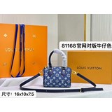 2023新款1比1：m81168牛仔藍nano speedy 手袋是路易威登經典
