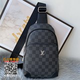 2023新款路易威登lv胸包 進口台灣料配進口牛皮，頂級男士高端，原版皮。名師設
