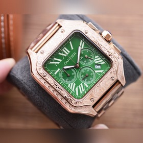方形精品！【最新】：卡地亞多功能設計獨家首發【類型】：精品男士腕表【表帶】