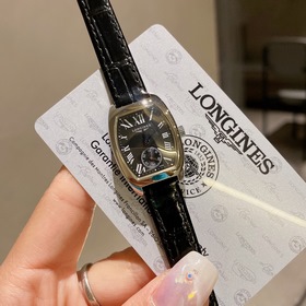 浪琴典藏系列L2.155.4.71.5經典的酒桶形精鋼表殼，表殼尺寸30.6mm