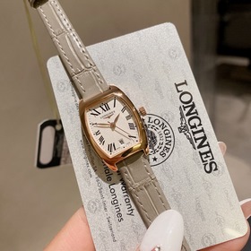 浪琴典藏系列L2.155.4.71.5經典的酒桶形精鋼表殼，表殼尺寸30.6mm