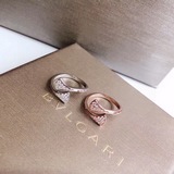 Bvlgari 寶格麗 Diva系列 滿鑽雙裙子開口戒指 精選德國進口s925純