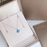 Bvlgari 寶格麗 DIVA系列 扇形裙子 藍松石裙子項鍊 精選德國進口s9