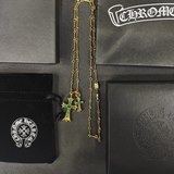 Chrome Hearts 克羅心金色綠鑽項鍊 網紅爆款
