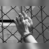 Chrome Hearts 克羅心雙環手鍊，鍊粗12mm長20厘米