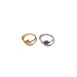Chrome hearts 克羅心十字花小條戒戒指22k鍍金鑲石/純銀鑲石 十字