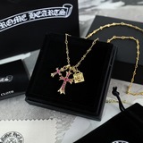 Chrome Hearts 克羅心 金色粉鑽項鍊 網紅爆款