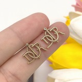 迪奧 DIOR字母耳釘 高端品質，專櫃1?1開模，專櫃原版同黃銅材質！高級925
