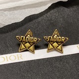 迪奧Jadior字母衆多女神同款中古五角星耳釘  簡約又大方 經典的CD耳環 彰